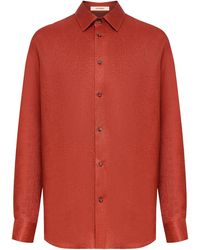 12 STOREEZ - Buttoned Linen Shirt - Lyst
