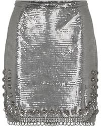 Rabanne - Stud-Embellished Mini Skirt - Lyst