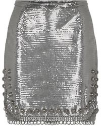 Rabanne - Stud-Embellished Mini Skirt - Lyst