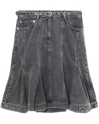 3.1 Phillip Lim - Belted Denim Skirt - Lyst