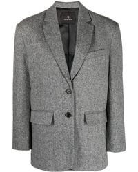 Anine Bing - Blazer Monopetto Con Motivo A Spina Di Pesce - Lyst