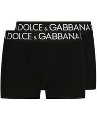 Dolce & Gabbana - Set aus zwei Shorts mit Logo-Print - Lyst