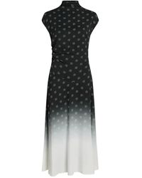 KARL LAGERFELD - Logo-Print Ombré Midi Dress - Lyst