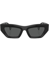 Versace - Logo-Embossed Rectangle-Frame Sunglasses - Lyst