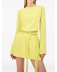 Alexis - Angelie braided open-back mini dress - Lyst