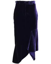 Tom Ford - Asymmetric Ruffled Midi Skirt - Lyst
