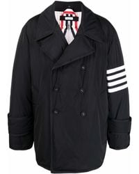 Thom Browne - Down-feather 4-bar Stripe Peacoat - Lyst