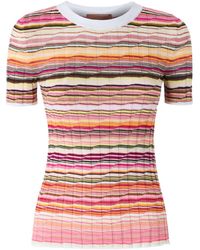 Missoni - Striped Knitted T-Shirt - Lyst