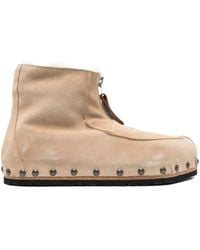Magliano - Zip-Front Studded Suede Boots - Lyst