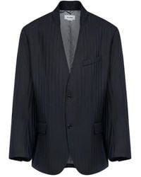 Hed Mayner - Striped Two-Button Jacket - Lyst