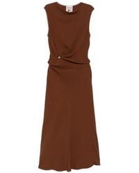 Semicouture - Twist-Detail Sleeveless Dress - Lyst