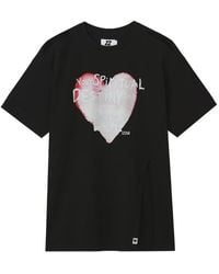 Izzue - Cut-Out Shoulders Graphic-Detail Cotton T-Shirt - Lyst