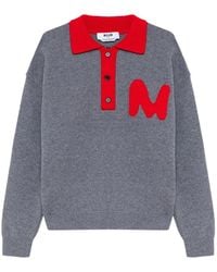 MSGM - Hemd Mit Logo-Patch - Lyst