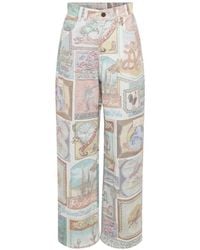 ALÉMAIS - Andie Graphic-Print Jeans - Lyst