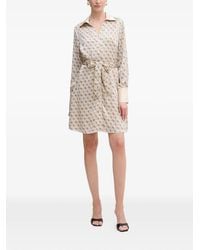 Guess - Patterned Belted Mini Dress - Lyst