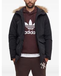 adidas - Faux-Fur Hooded Parka - Lyst