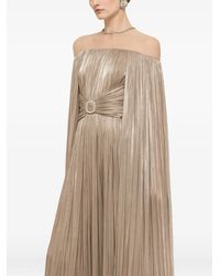 Nissa - Cape-Design Chiffon Maxi Dress - Lyst