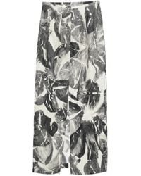 Alysi - Zip-Fastening Midi Skirt - Lyst