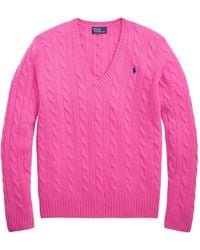Polo Ralph Lauren - Cable-Knit V-Neck Sweater - Lyst