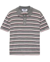 MSGM - Gestreept Poloshirt - Lyst