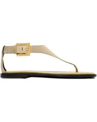 Balmain - Flache Anthem Sandalen - Lyst