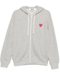 COMME DES GARÇONS PLAY - Logo-Patch Zip-Up Hoodie - Lyst