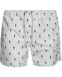 Neil Barrett - Short De Bain À Imprimé Graphique - Lyst