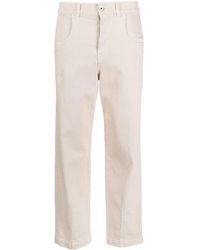 Eleventy - Cropped Straight-leg Jeans - Lyst