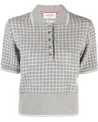 Thom Browne - Tweed Cotton Polo Shirt - Lyst