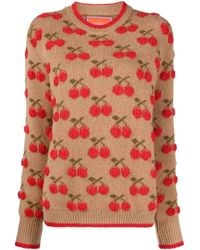 La DoubleJ - Kirsch-Intarsia-Pullover - Lyst