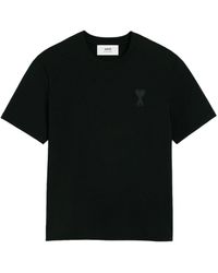 Ami Paris - T-shirt en coton à logo embossé - Lyst