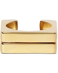 Elisabetta Franchi - Square-Shape Rigid Cuff Bracelets - Lyst