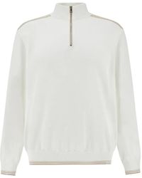 Paul & Shark - Half-Zip Cotton Sweater - Lyst
