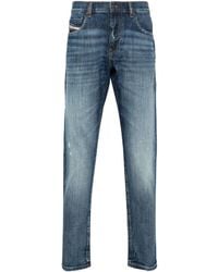 DIESEL - Halbhohe D-Strukt Slim-Fit-Jeans - Lyst