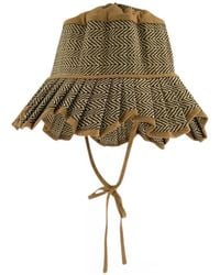 Lorna Murray - Capri Herringbone-Weave Hat - Lyst