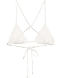 Kiki de Montparnasse - Lace Inset String Bikini Top - Lyst