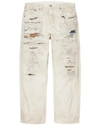 Supreme - X Mm6 Maison Margiela Distressed Loose-Fit Jeans - Lyst