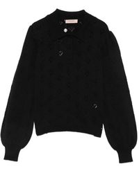 Twinset - Polo En Maille Pointelle - Lyst