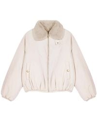 Maje - Reversible Faux-Fur Collar Puffer Jacket - Lyst
