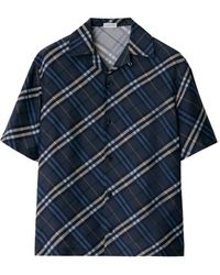 Burberry - Kariertes Hemd aus Seide - Lyst
