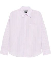 WRSTBHVR - Tave Vertical-Stripe Logo-Patch Shirt - Lyst
