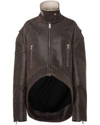 JW Anderson - Veste En Cuir À Col Montant - Lyst
