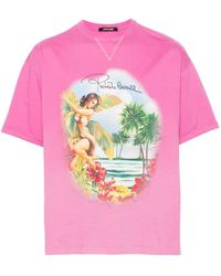 Roberto Cavalli - Hawaii-print Cotton T-shirt - Lyst