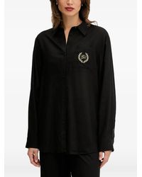 KARL LAGERFELD - Embroidered-Logo Pocket Shirt - Lyst