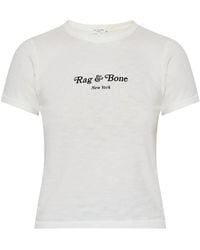 Rag & Bone - T-Shirt mit Logo-Print - Lyst