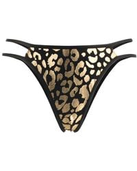 Moschino - Bragas de bikini con estampado de leopardo - Lyst