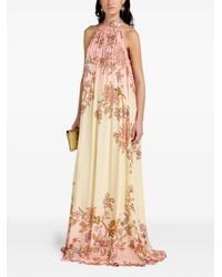 Hemant & Nandita - Floral-Print Halter-Neck Maxi Dress - Lyst