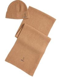 Polo Ralph Lauren - Ribbed Beanie And Scarf Set - Lyst
