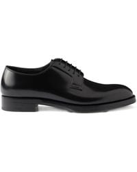 Prada - Brushed Leather Lace-Up Shoes - Lyst
