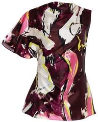 ROKSANDA - Nomi Draped Asymmetric Top - Lyst